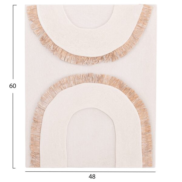ΠΙΝΑΚΑΣ ΟΡΘΟΓΩΝΙΟΣ ΣΕΙΡΑ SANTORINI HM4535 MDF ΥΠΟΛΕΥΚΟ ΧΡΩΜΑ-ΔΙΑΚΟΣΜΗΣΗ ΜΠΕΖ 48x4,5(πάχος)x60Υεκ. - Image 2