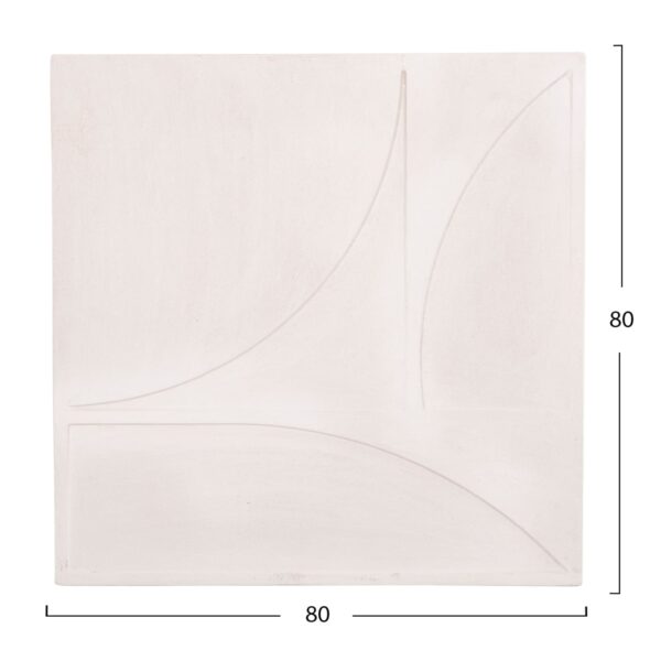 ΠΙΝΑΚΑΣ ΤΕΤΡΑΓΩΝΟΣ ΣΕΙΡΑ SANTORINI HM4507 MDF ΣΕ ΥΠΟΛΕΥΚΟ ΧΡΩΜΑ 80x4(πάχος)x80Υεκ. - Image 2