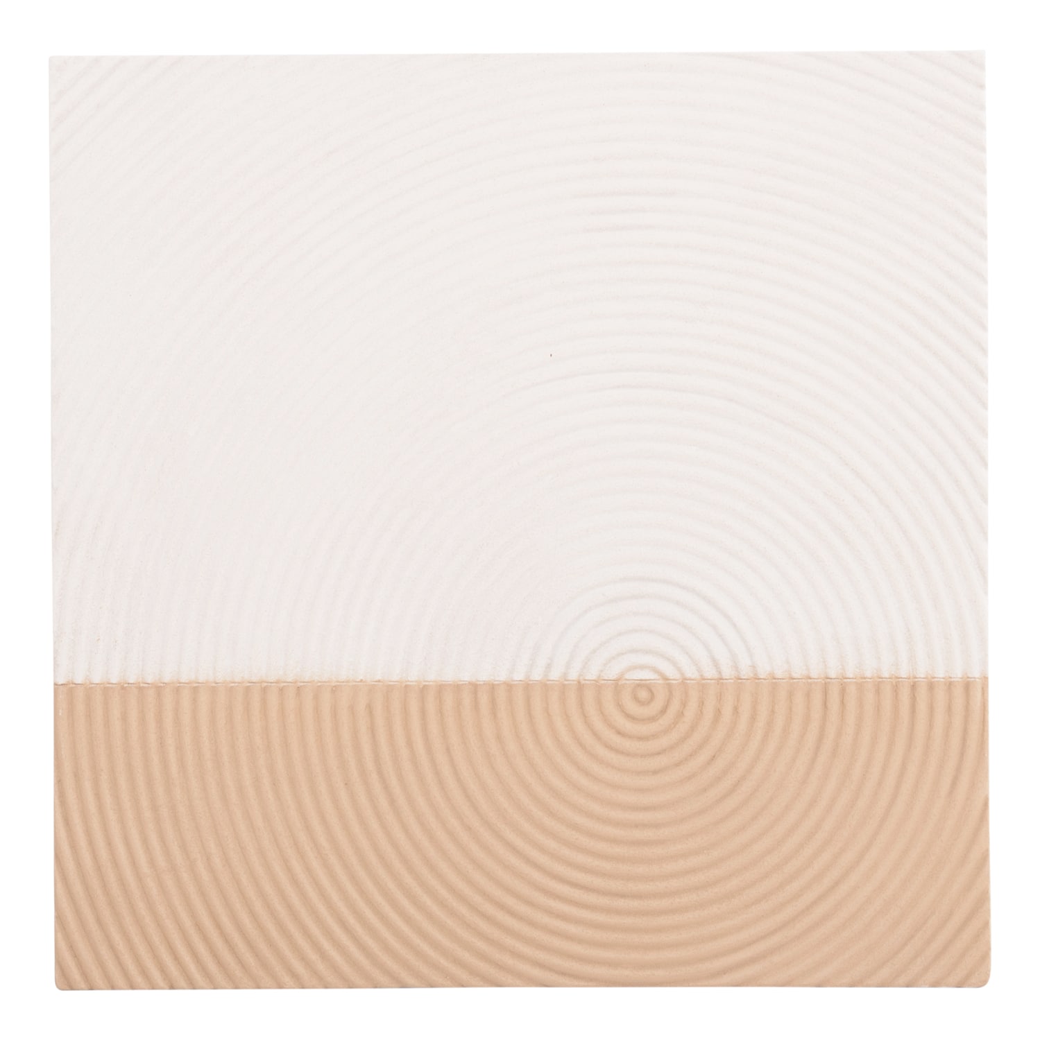 HM4519 ΠΙΝΑΚΑΣ ΤΕΤΡΑΓΩΝΟΣ ΣΕΙΡΑ SANTORINI HM4519 MDF ΣΕ ΥΠΟΛΕΥΚΟ-ΚΑΦΕ ΧΡΩΜΑ 80x4(πάχος)x80Υεκ. - Image 1