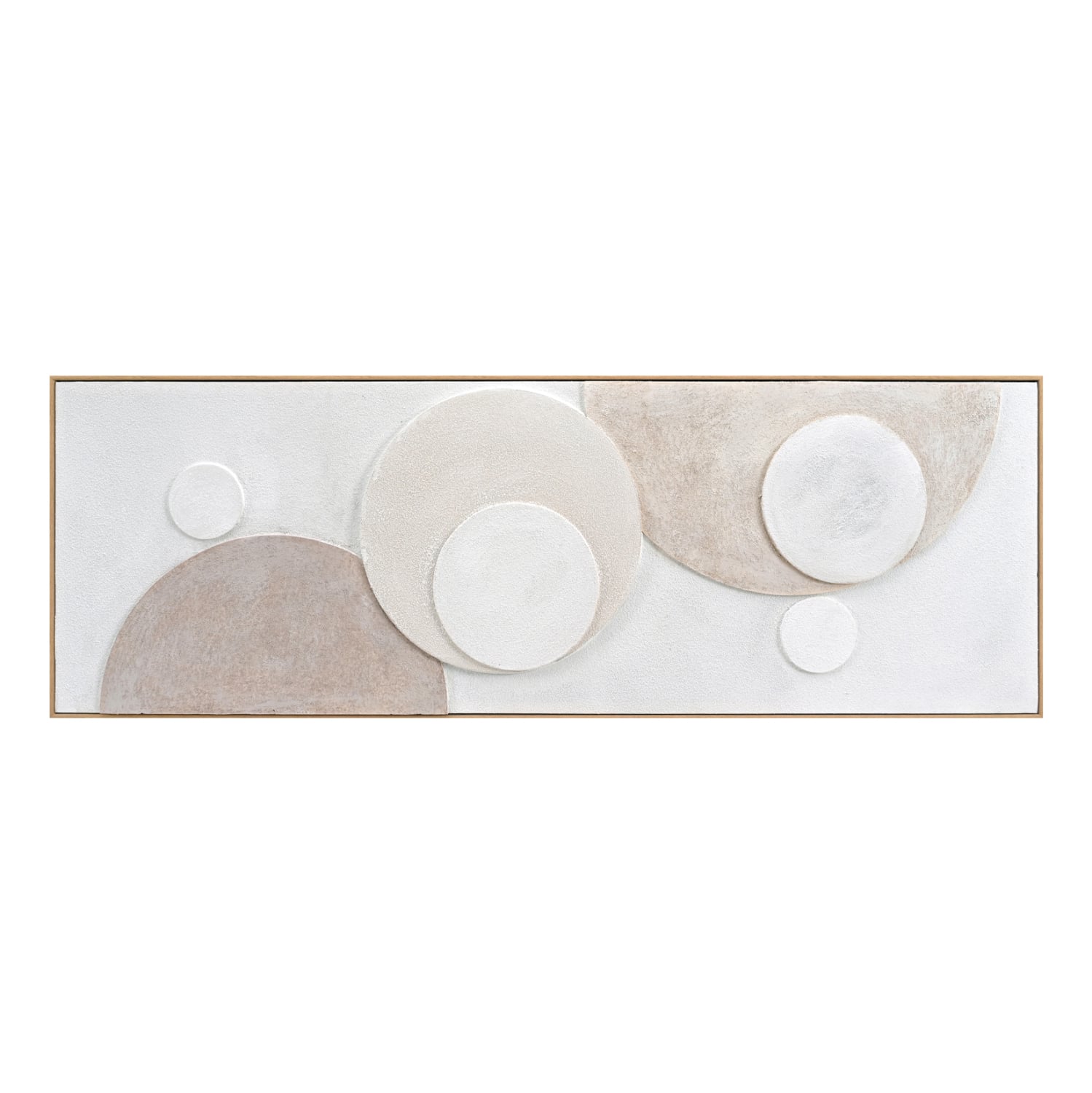 HM4573 ΠΙΝΑΚΑΣ ΤΟΙΧΟΥ 3D SWIRL HM4573 ΜΕ ΚΟΡΝΙΖΑ ΜΠΕΖ-ΧΕΙΡΟΠΟΙΗΤΟΙ ΚΥΚΛΟΙ 152x5Χ52Υεκ. - Image 1