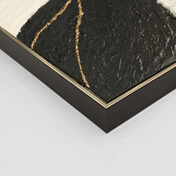 ΠΙΝΑΚΑΣ ΤΟΙΧΟΥ ABSTRACT HM4552.01 ΜΕ ΚΟΡΝΙΖΑ ΜΠΕΖ-ΚΑΜΒΑΣ- ΧΕΙΡΟΠΟΙΗΤΟΣ 152x4.5x52Υεκ. - Image 4