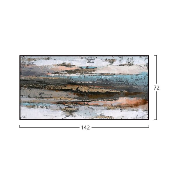 ΠΙΝΑΚΑΣ ΤΟΙΧΟΥ SEDIMENT HM4575.02 ΜΕ ΚΟΡΝΙΖΑ ΜΑΥΡΗ-ΚΑΜΒΑΣ 142x4.5x72Υεκ - Image 2