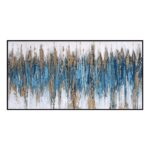 ΠΙΝΑΚΑΣ ΤΟΙΧΟΥ SEDIMENT (ΜΠΛΕ) HM4574.02 ΜΕ ΚΟΡΝΙΖΑ ΜΑΥΡΗ-ΚΑΜΒΑΣ 142x4.5x72Υεκ