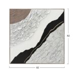 ΠΙΝΑΚΑΣ ΤΟΙΧΟΥ ABSTRACT (ΤΕΤΡΑΓΩΝΟΣ) HM4553.01 ΜΕ ΚΟΡΝΙΖΑ ΜΠΕΖ-ΚΑΜΒΑΣ 82x4.5x82Υεκ - Image 2
