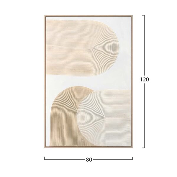 ΠΙΝΑΚΑΣ TOIXOY HM4536 ΜΕ ΚΟΡΝΙΖΑ ΜΠΕΖ-ΚΑΜΒΑΣ ΛΕΥΚΟΣ ΧΕΙΡΟΠΟΙΗΤΟΣ 80x3,5x120Υεκ. - Image 2