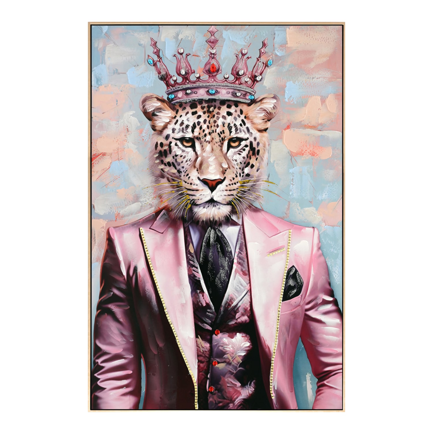 HM4540 ΠΙΝΑΚΑΣ TOIXOY LEOPAR HM4540 ΜΕ ΚΟΡΝΙΖΑ ΜΠΕΖ-ΚΑΜΒΑΣ ΕΚΤΥΠΩΣΗ 82x4,5x122Υεκ. - Image 1