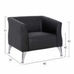 ΠΟΛΥΘΡΟΝΑ KIANA HM3122.11 ΜΕ ΜΑΥΡΟ PU 80x75x71 εκ. - Image 2