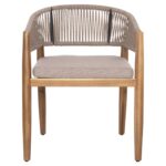 ΠΟΛΥΘΡΟΝΑ NAVAN HM6135.02 ΞΥΛΟ ΑΚΑΚΙΑΣ ΦΥΣΙΚΟ-ΣΧΟΙΝΙ NYLON ΜΠΕΖ 59x58x76Υεκ. - Image 3