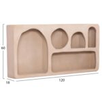 ΡΑΦΙ ΤΟΙΧΟΥ ΣΕΙΡΑ SANTORINI HM18063.02 MDF ΣΕ ΚΑΦΕ 120x18x60Υεκ. - Image 2
