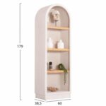 ΡΑΦΙΕΡΑ ΣΕΙΡΑ SANTORINI HM18045 MDF ΥΠΟΛΕΥΚΟ-ΡΑΦΙΑ ΞΥΛΟ ΕΛΑΤΟΥ ΦΥΣΙΚΟ 60x38,5x179Υεκ. - Image 2