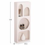 ΡΑΦΙΕΡΑ ΤΟΙΧΟΥ ΣΕΙΡΑ SANTORINI HM18069 MDF ΣΕ ΥΠΟΛΕΥΚΟ ΧΡΩΜΑ 47,5x18x120Υεκ. - Image 2