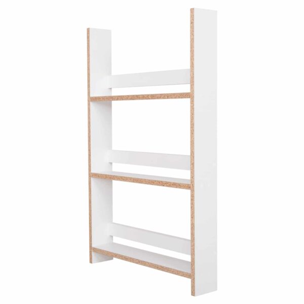 ΡΑΦΙΕΡΑ ΤΟΙΧΟΥ SANI HM18223.01 ΜΕΛΑΜΙΝΗ ΣΕ ΛΕΥΚΟ 60x10x90Υεκ. (3 ΡΑΦΙΑ) - Image 4