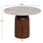 ΣΕΤ 2ΤΜΧ ΤΡΑΠΕΖΙΑ ΣΑΛΟΝΙΟΥ MALED HM21080 ΓΚΡΙ & ΛΕΥΚΟ ΜΑΡΜΑΡΟ-ΞΥΛΟ MANGO - Image 3