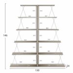 ΣΕΤ ΒΙΒΛΙΟΘΗΚΕΣ 2ΤΜΧ MINI TARS HM11772.11 ΜΕΛΑΜΙΝΗ SONAMA-ΛΕΥΚΟ 65x24x146Υεκ.(x2) - Image 2