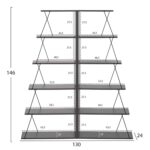ΣΕΤ ΒΙΒΛΙΟΘΗΚΕΣ 2ΤΜΧ MINI TARS HM11772.20 ΜΕΛΑΜΙΝΗ ΓΚΡΙ-ΜΑΥΡΟ 65x24x146Υεκ.(x2) - Image 2