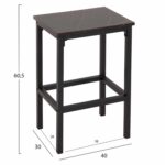 ΣΕΤ ΤΡΑΠΕΖΑΡΙΑ ΜΠΑΡ 5ΤΜΧ BOXY HM9882.13 ΜΑΥΡΟ ΜΕΤΑΛΛΟ-ΜΕΛΑΜΙΝΗ ΜΑΥΡΟ ΜΑΡΜΑΡΟ - Image 2