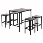 ΣΕΤ ΤΡΑΠΕΖΑΡΙΑ ΜΠΑΡ 5ΤΜΧ BOXY HM9882.13 ΜΑΥΡΟ ΜΕΤΑΛΛΟ-ΜΕΛΑΜΙΝΗ ΜΑΥΡΟ ΜΑΡΜΑΡΟ