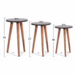 ΣΕΤ ΤΡΑΠΕΖΙ ΣΑΛΟΝΙΟΥ & 3 ΒΟΗΘ.ΤΡΑΠΕΖΙΑ VITAL HM18180.02 ΜΕΛΑΜΙΝΗ ΜΑΥΡΟ ΜΑΡΜΑΡΟ-ΚΑΡΥΔΙ ΠΟΔΙΑ - Image 2