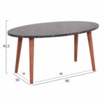 ΣΕΤ ΤΡΑΠΕΖΙ ΣΑΛΟΝΙΟΥ & 3 ΒΟΗΘ.ΤΡΑΠΕΖΙΑ VITAL HM18180.02 ΜΕΛΑΜΙΝΗ ΜΑΥΡΟ ΜΑΡΜΑΡΟ-ΚΑΡΥΔΙ ΠΟΔΙΑ - Image 3