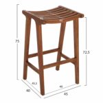 ΣΚΑΜΠΟ ΜΠΑΡ BUNDY HM6130 ΞΥΛΟ ΤΕΑΚ ΣΕ ΚΑΡΥΔΙ 45x40x75Υεκ. - Image 2