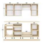 ΣΥΝΘΕΣΗ ΚΟΥΖΙΝΑΣ ΜΕΛΑΜΙΝΗ ΑΝΘΡΑΚΙ-ΠΑΓΚΟΣ ΟΨΗ ΜΠΕΖ ΜΑΡΜΑΡΟ 200x47x84,8Υεκ.HM2470.01 - Image 2