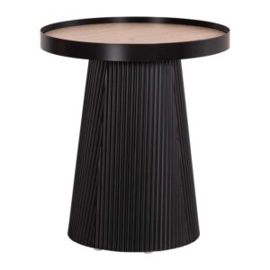 ΤΡΑΠΕΖΑΚΙ ΒΟΗΘΗΤΙΚΟ DENTON HM18023.01 MDF TOP ΦΥΣΙΚΟ ΞΥΛΟΥ-ΒΑΣΗ ΜΑΥΡΗ Φ45x51,5Υεκ.