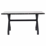 ΤΡΑΠΕΖΙ ΚΟΥΖΙΝΑΣ LANA HM18221.02 ΜΕΛΑΜΙΝΗ ΜΑΥΡΟ ΜΑΡΜΑΡΟ-ΜΑΥΡΑ ΜΕΤΑΛ.ΠΟΔΙΑ 140x70x72.5Υεκ - Image 3