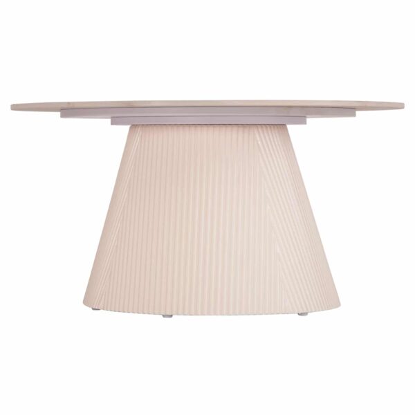 ΤΡΑΠΕΖΙ ΣΑΛΟΝΙΟΥ DUNCAN HM18022.02 ΚΕΡΑΜΙΚΟ TOP-MDF ΒΑΣΗ-ΚΡΕΜ ΛΕΥΚΟ Φ80x41Υεκ. - Image 3