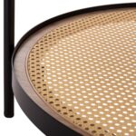 ΤΡΑΠΕΖΙ ΣΑΛΟΝΙΟΥ SEITZ HM18030 ΓΥΑΛΙ TOP-ΜΕΤΑΛΛΟ-RATTAN ΣΕ ΦΥΣΙΚΟ Φ80x45Υεκ. - Image 4