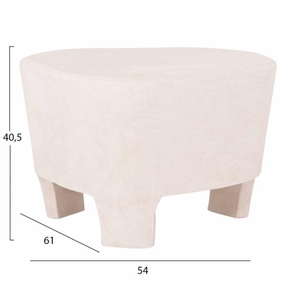 ΤΡΑΠΕΖΙ ΣΑΛΟΝΙΟΥ ΣΕΙΡΑ SANTORINI HM18053 MDF ΣΕ ΥΠΟΛΕΥΚΟ ΧΡΩΜΑ 54x61x40,5Υεκ. - Image 2