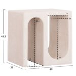 ΤΡΑΠΕΖΙ ΣΑΛΟΝΙΟΥ ΣΕΙΡΑ SANTORINI HM18070 MDF ΣΕ ΥΠΟΛΕΥΚΟ ΧΡΩΜΑ 48x38x48,5Υεκ. - Image 2