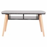 ΤΡΑΠΕΖΙ ΣΑΛΟΝΙΟΥ SLIVEN HM18178.02 ΜΕΛΑΜΙΝΗ ΜΑΥΡΟ ΜΑΡΜΑΡΟ-ΠΟΔΙΑ ΦΥΣΙΚΟ 90x50x47,5Υεκ - Image 3