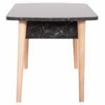 ΤΡΑΠΕΖΙ ΣΑΛΟΝΙΟΥ SLIVEN HM18178.02 ΜΕΛΑΜΙΝΗ ΜΑΥΡΟ ΜΑΡΜΑΡΟ-ΠΟΔΙΑ ΦΥΣΙΚΟ 90x50x47,5Υεκ - Image 4