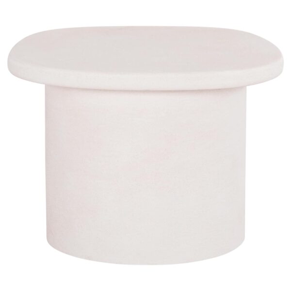 ΤΡΑΠΕΖΙ ΣΑΛΟΝΙΟΥ ΟΒΑΛ ΣΕΙΡΑ SANTORINI HM18054 MDF ΣΕ ΥΠΟΛΕΥΚΟ ΧΡΩΜΑ 54x54,5x40Υεκ - Image 3