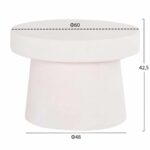 ΤΡΑΠΕΖΙ ΣΑΛΟΝΙΟΥ ΣΤΡΟΓΓΥΛΟ ΣΕΙΡΑ SANTORINI HM18051 MDF ΣΕ ΥΠΟΛΕΥΚΟ ΧΡΩΜΑ Φ60x42,5Υεκ. - Image 2