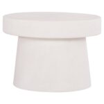 ΤΡΑΠΕΖΙ ΣΑΛΟΝΙΟΥ ΣΤΡΟΓΓΥΛΟ ΣΕΙΡΑ SANTORINI HM18051 MDF ΣΕ ΥΠΟΛΕΥΚΟ ΧΡΩΜΑ Φ60x42,5Υεκ. - Image 3