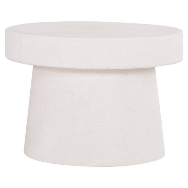 ΤΡΑΠΕΖΙ ΣΑΛΟΝΙΟΥ ΣΤΡΟΓΓΥΛΟ ΣΕΙΡΑ SANTORINI HM18051 MDF ΣΕ ΥΠΟΛΕΥΚΟ ΧΡΩΜΑ Φ60x42,5Υεκ. - Image 3