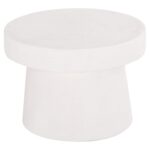 ΤΡΑΠΕΖΙ ΣΑΛΟΝΙΟΥ ΣΤΡΟΓΓΥΛΟ ΣΕΙΡΑ SANTORINI HM18051 MDF ΣΕ ΥΠΟΛΕΥΚΟ ΧΡΩΜΑ Φ60x42,5Υεκ. - Image 4