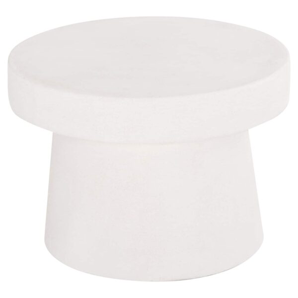 ΤΡΑΠΕΖΙ ΣΑΛΟΝΙΟΥ ΣΤΡΟΓΓΥΛΟ ΣΕΙΡΑ SANTORINI HM18051 MDF ΣΕ ΥΠΟΛΕΥΚΟ ΧΡΩΜΑ Φ60x42,5Υεκ. - Image 4