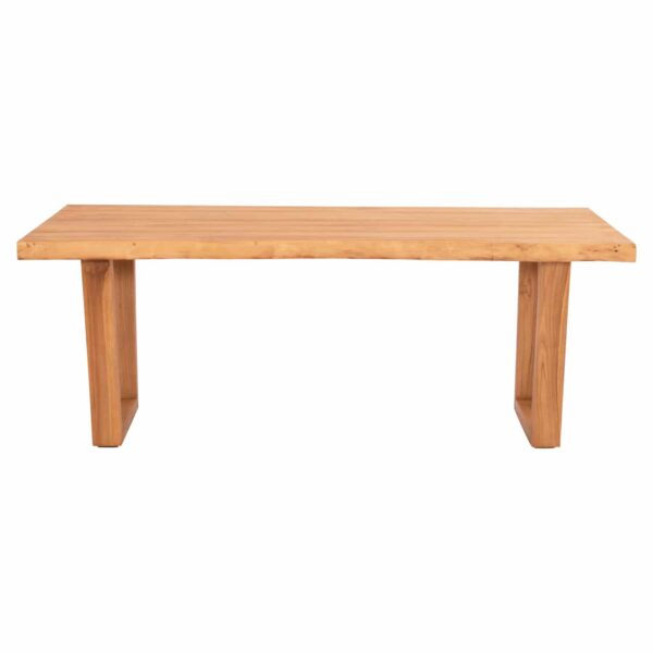 ΤΡΑΠΕΖΙ ΤΡΑΠΕΖΑΡΙΑΣ LEOPOLD HM9933.01 ΜΑΣΙΦ ΞΥΛΟ ΤΕΑΚ-ΧΡΩΜΑ ΦΥΣΙΚΟ 200.5x107x76Yεκ - Image 3