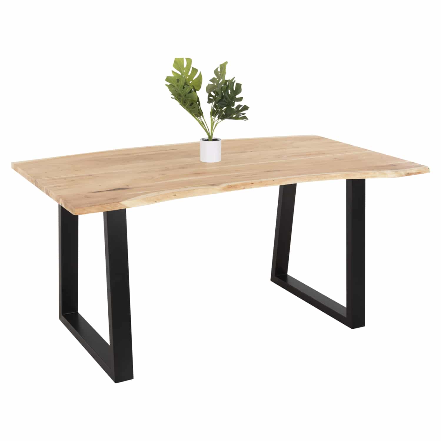 HM8500.21 ΤΡΑΠΕΖΙ ΤΡΑΠΕΖΑΡΙΑΣ SOFIA SLIM HM8500.21 ΜΑΣΙΦ ΞΥΛΟ ΑΚΑΚΙΑΣ 160x92x78Υεκ. - Image 1