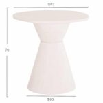 ΤΡΑΠΕΖΙ ΤΡΑΠΕΖΑΡΙΑΣ ΣΤΡΟΓΓΥΛΟ ΣΕΙΡΑ SANTORINI HM18055 MDF ΥΠΟΛΕΥΚΟ ΧΡΩΜΑ Φ77x76Υεκ. - Image 2