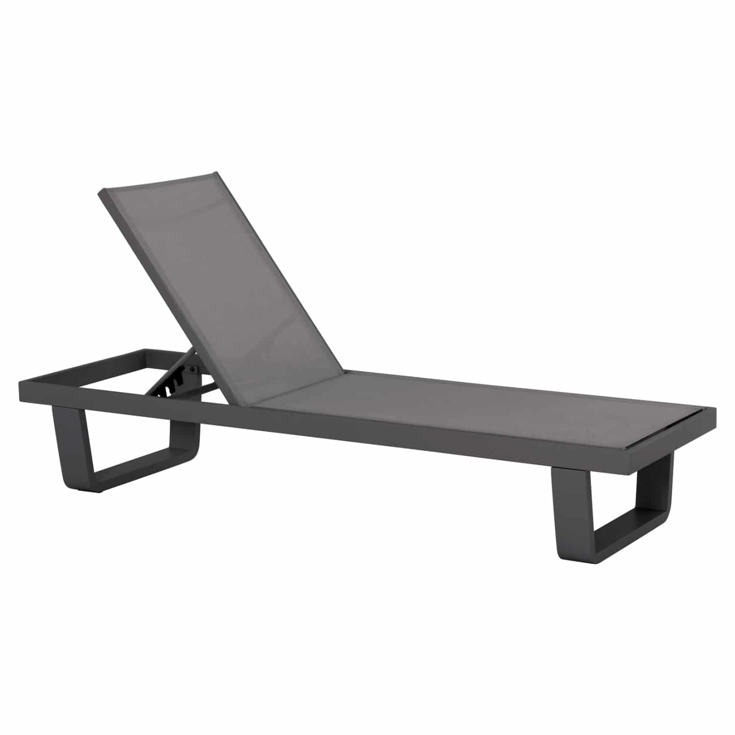 HM6292.01 ΞΑΠΛΩΣΤΡΑ ΑΛΟΥΜΙΝΙΟΥ ΜΕ ΥΦΑΣΜΑ TESLIN RICKON HM6292.01 ΣΕ ΓΚΡΙ 198x61,5x97Υεκ. - Image 1