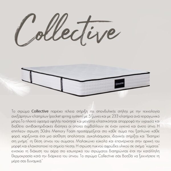 COLLECTIVE ΣΤΡΩΜΑ 150x200cm ΛΕΥΚΟ ΑΝΘΡΑΚΙ 200x150x25 09-1709 - Image 2