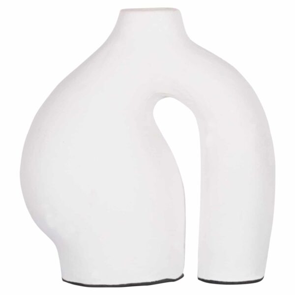 ΔΙΑΚΟΣΜΗΤΙΚΟ ΒΑΖΟ ΣΕΙΡΑ CLAYVON HM4408 ΤΕΡΑΚΟΤΑ ΣΕ ΛΕΥΚΟ 21x10x22Υεκ. - Image 3