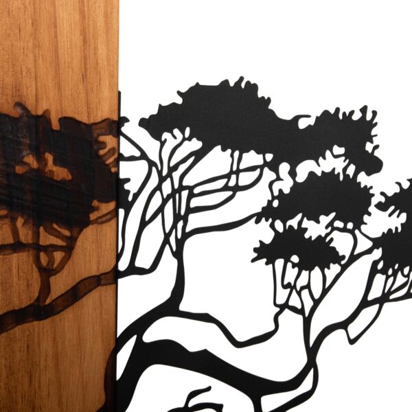 ΔΙΑΚΟΣΜΗΤΙΚΟ ΤΟΙΧΟΥ ΦΙΓΟΥΡΑ ΔΕΝΤΡΟΥ HM4648-ΦΥΛΛΑ ΜΕΤΑΛΛΟΥ-ΞΥΛΟ 90x3(βάθος)x58Υεκ. - Image 5