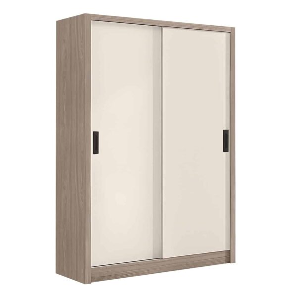 VANITY Ντουλάπα Δίφυλλη - Συρόμενη, Αποχρώσεων Sonoma Oak & Cream 120x60x200cm - Image 2