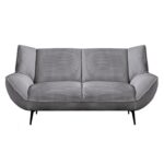 EMERALD Καναπές 2-θέσιος Σαλονιού - Καθιστικού, Ύφασμα Κοτλέ Γκρι 172x88x82cm - Image 2