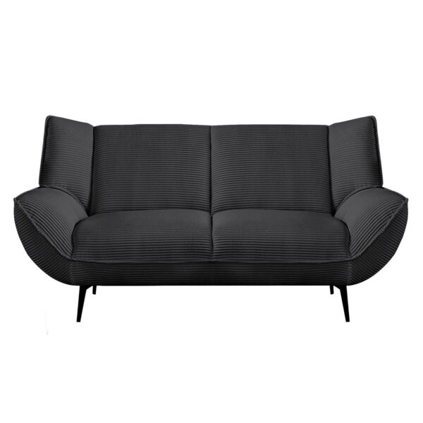 EMERALD Καναπές 2-θέσιος Σαλονιού - Καθιστικού, Ύφασμα Κοτλέ Ανθρακί 172x88x82cm - Image 2