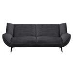 EMERALD Καναπές 3-θέσιος Σαλονιού - Καθιστικού, Ύφασμα Κοτλέ Ανθρακί 212x88x82cm - Image 2